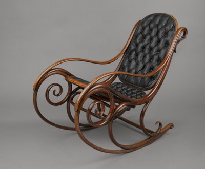 Schommelstoel, Model #1, ontworpen ca. 1860, vervaardigd ca. 1900 door Michael Thonet